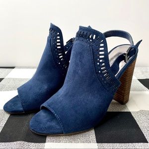 Carlos by Carlos Santana Lindey Navy Heeled Mules